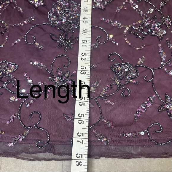 Pisarro Nights Plum full length beaded dress size 6 - Picture 13 of 14